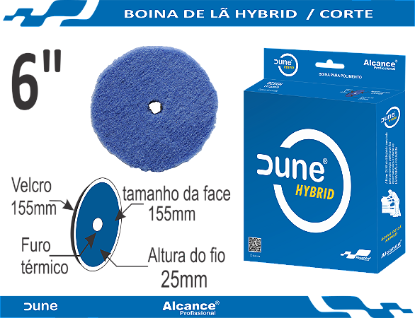 ALCANCE BOINA DE LÃ HYBRID 6" 165MM