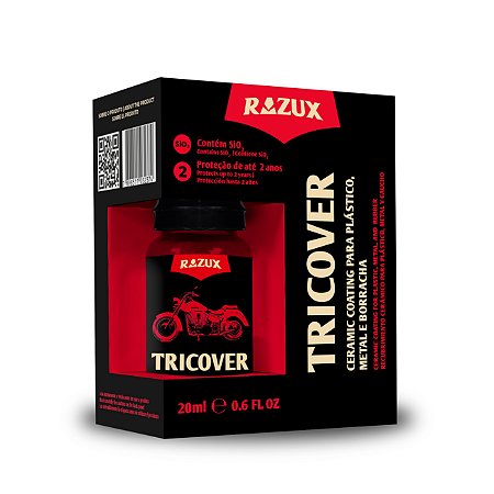 TRICOVER VITRIFICADOR  P/ PLÁSTICO METAL BORRACHA 20ML MOTOS RAZUX/VON