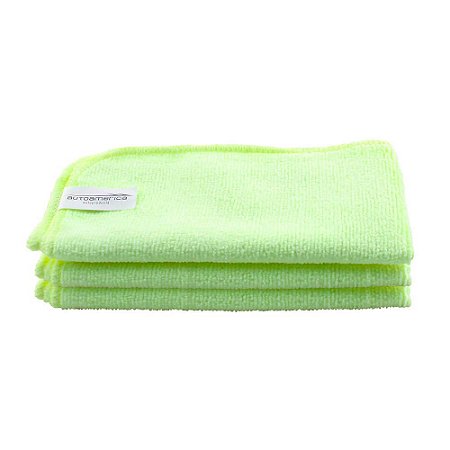 AUTOAMERICA FLANELA DE MICROFIBRA P/POLIMENTO 40X40 VERDE LIMAO 320GS