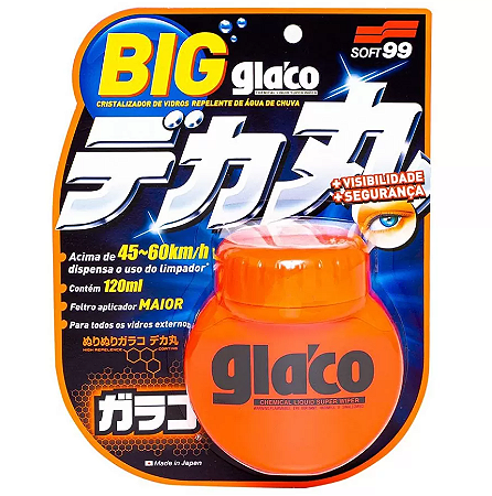 SOFT99 GLACO BIG CRISTALIZADOR DE VIDROS 120ML