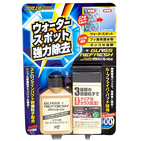 SOFT99 GLASS REFRESH 80ML KIT REMOVE MANCHAS DE VIDRO
