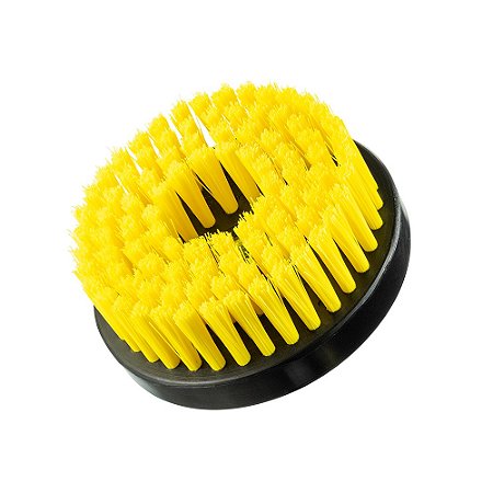 AUTO CRAZY ESCOVA LIMPA ESTOFADOS 120MM AMARELA