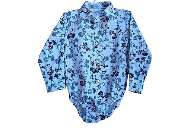 Body camisa Mickey estampa oficial