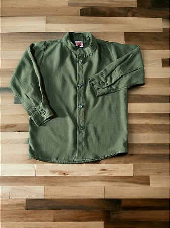 Camisa infantil gola Mandarim