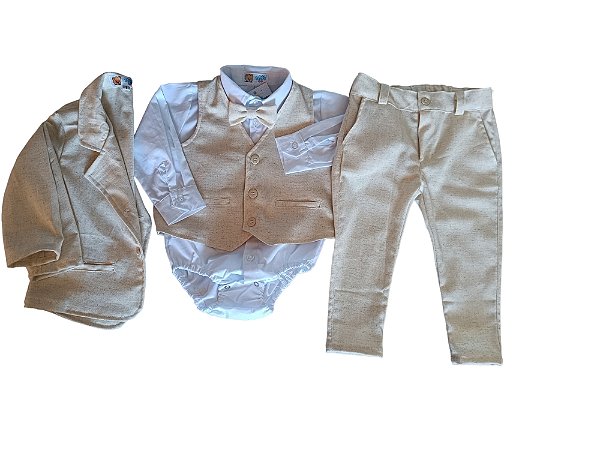 Conjunto social bebê em linho