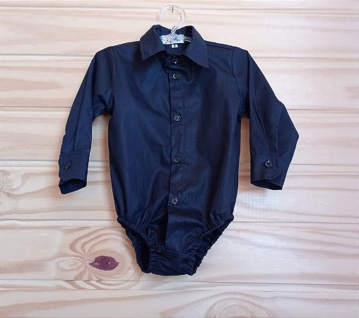Body Camisa Bebê Manga longa- Cor Preta | Feito por Encomenda 🖤