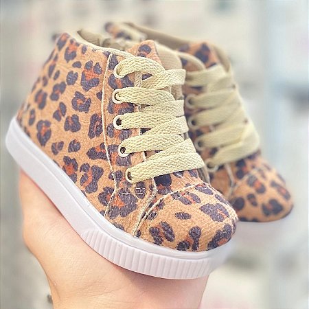 tenis cano alto animal print