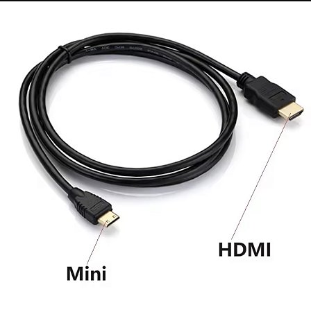 Cabo Mini HDMI a HDMI Full HD para Câmera e TV