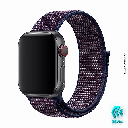 Pulseira Apple Watch Tecido 44m Indigo Devia