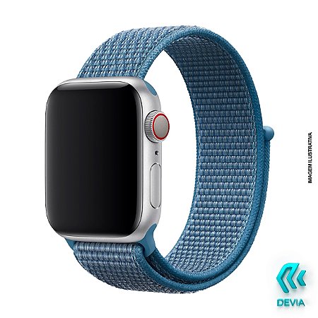 Pulseira Apple Watch Tecido 44mm Cape Cod Blue Devia