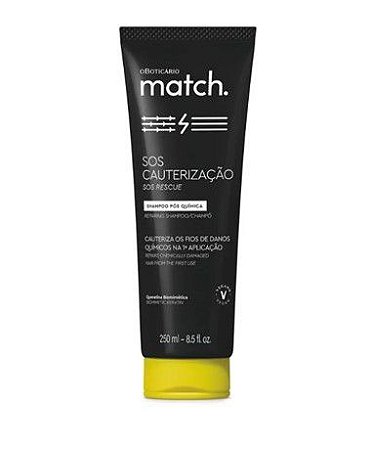 Shampoo Pós-Química Match SOS Cauterização 250ml - O Boticário