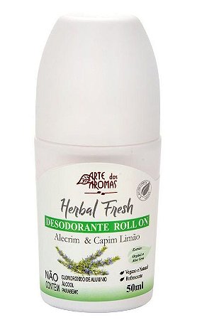 Desodorante Roll On Herbal Fresh Alecrim & Capim Limão 50ml – Arte dos Aromas