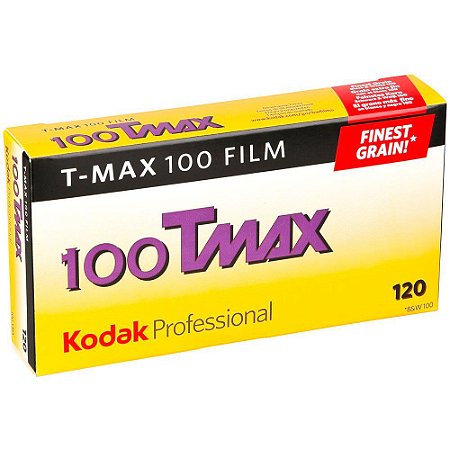 Filme negativo Kodak Professional T-Max 100 preto e branco (filme em rolo 120 Pack c/ 5)