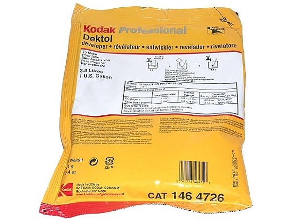 Revelador Kodak  DEKTOL 3,8LT para Papel Preto e Branco