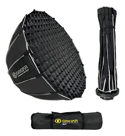 Softbox Parabolico Com Grid 90cm Greika Bowens Montagem Rápida Gkp2-90C PC