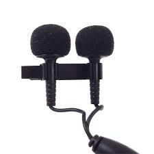 Microfone de Lapela Profissional Duplo com fio YOGA EM-6 - CSR