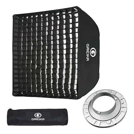 Softbox Greika 40x40cm com Grid – Encaixe Bowens sb10014040