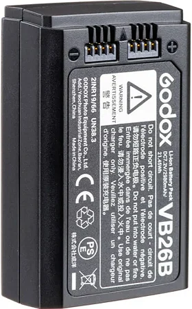 Godox VB26B Bateria Recarregável para Speedlite V1 e V860III – Li-ion 7.2V 2980mAh