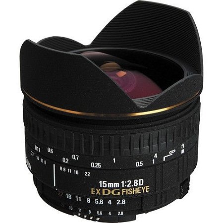 Sigma Lente Olho de Peixe 15mm f/2.8 EX DG Diagonal para Nikon AF