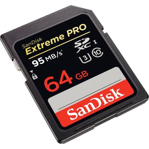 Cartão de Memória SanDisk Extreme PRO SDXC de 64GB  95MB/s 633X Classe 10