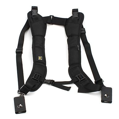 Alça Dupla de Ombro para Câmeras DSLR – Conforto e Agilidade Profissional  Modelo D