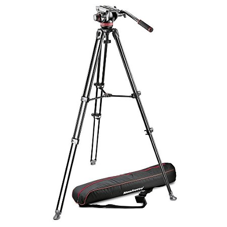 Tripé Manfrotto MVK502AM-1 com cabeça Manfrotto MVH502A  7kg 156cm