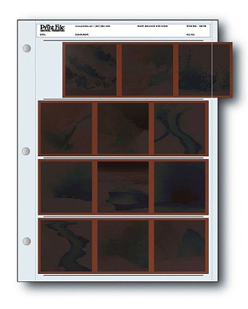 Folha de Proteção Print File 120-4B para Negativos 120 6x6, 6x4.5 e 6x7 Pack com 15 Folhas
