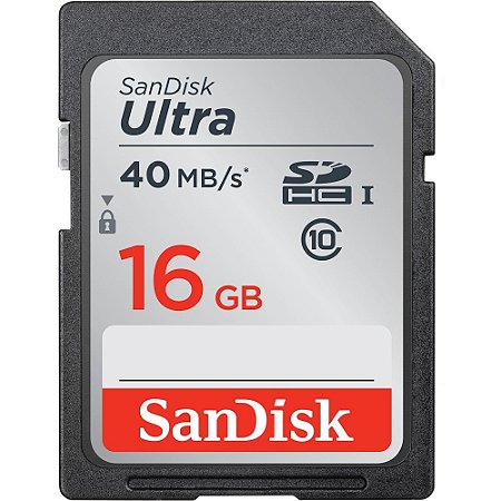Cartão de Memória SanDisk SDHC  Ultra 16GB Class10