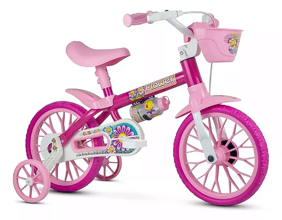 Bicicleta Infantil Aro 12 Nathor Flower Feminina