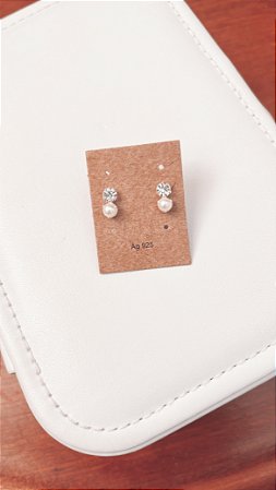 Brinco Zircônia e Pérola