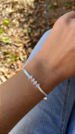 Pulseira zircônias cristal