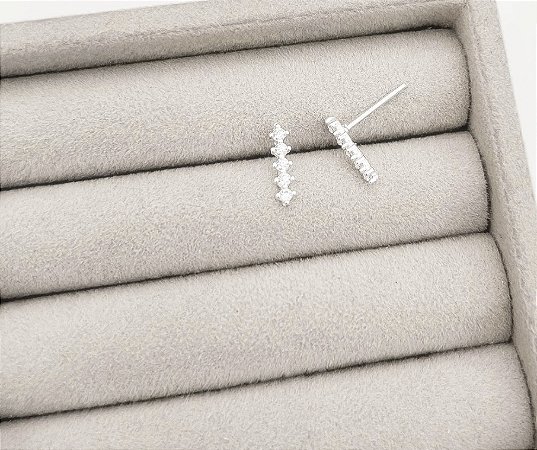 Brinco palito zircônias