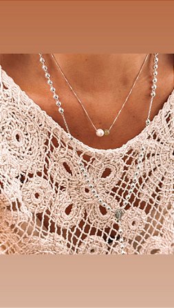 Colar amazonita e pérola