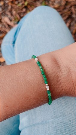 Pulseira Jade e pérolas