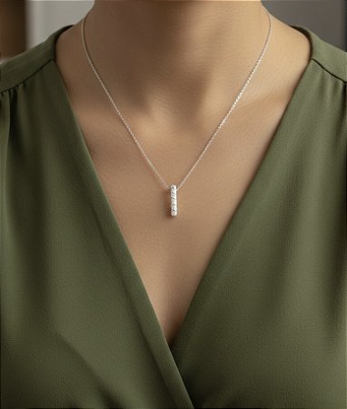 Colar palito cravejado