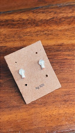 Brinco prata com base zircônia