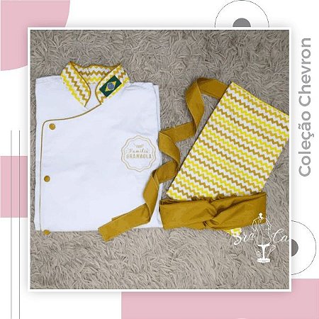 Conjunto Dólmã Branco Chevron Classic