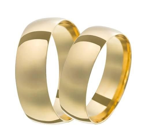 Par de Alianças Roishi Linha Semi Anatômica/Abaulada 7mm Ouro 18K – AL70RP  - Rioshi Alianças