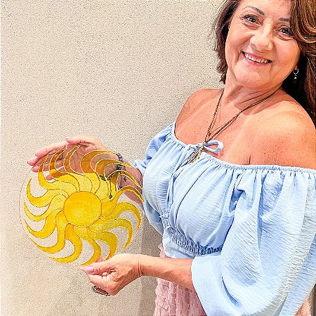 Mandala em Vidro Sol - Marta Elizabete