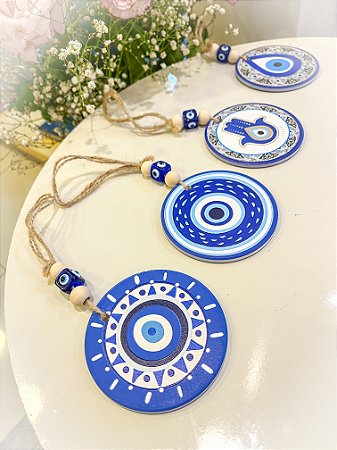 Amuleto Olho Grego de Porcelana