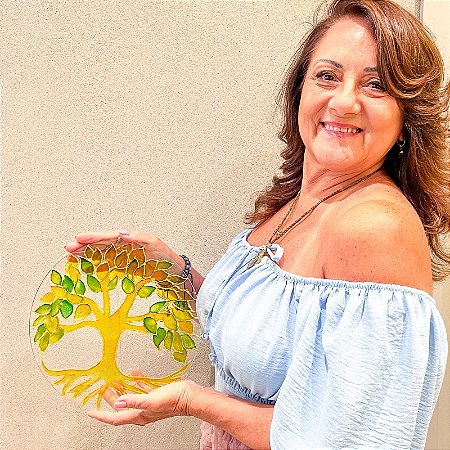 Mandala em Vidro Árvore da Vida - Marta Elizabete