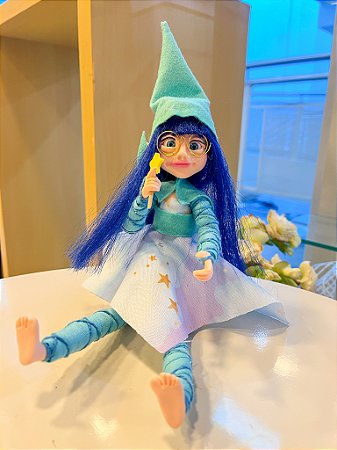 Ser mágico - menina de cabelo azul