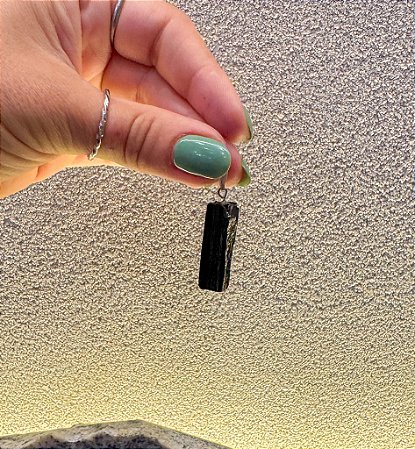 Pingente de Turmalina Negra Simples