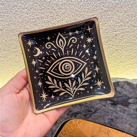 Incensário de vidro Místico - Quadrado