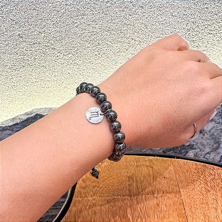 Pulseira de pedra natural Hematita e/ou Signo Escorpião