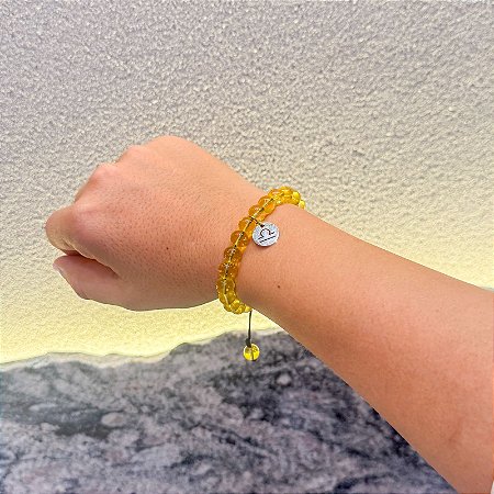Pulseira de pedra natural Citrino e/ou Libra
