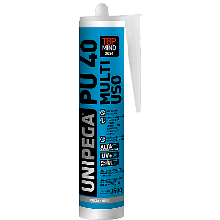 PU 40 Multiuso Cartucho Cinza 210ml/360g Unipega