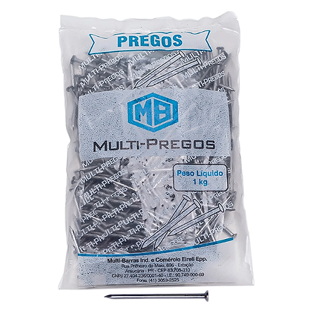 Prego 17x21 C/ Cabeça Multi Barras 1kg