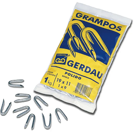 Grampo Para Cerca Polido 19X11 1Kg Gerdau