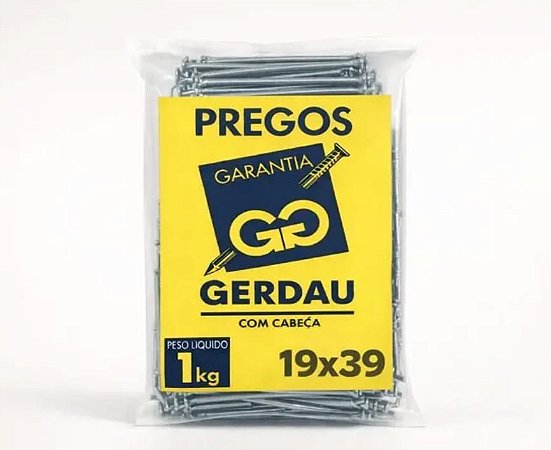 Prego 19x39 C/ Cabeça Gerdau 1kg